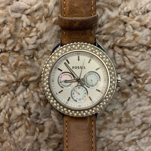 Accessories - Brown leather FOSSIL watch